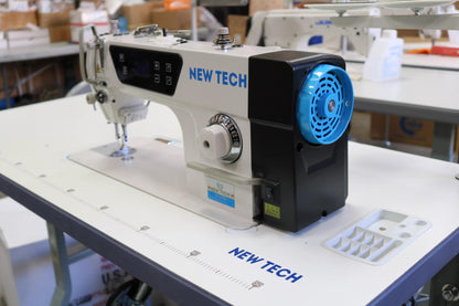 New-Tech GC-8700-D Direct-Drive High-Speed Single Needle Lockstitch Industrial Sewing Machine – Complete Set with Table & Integrated Servo Motor