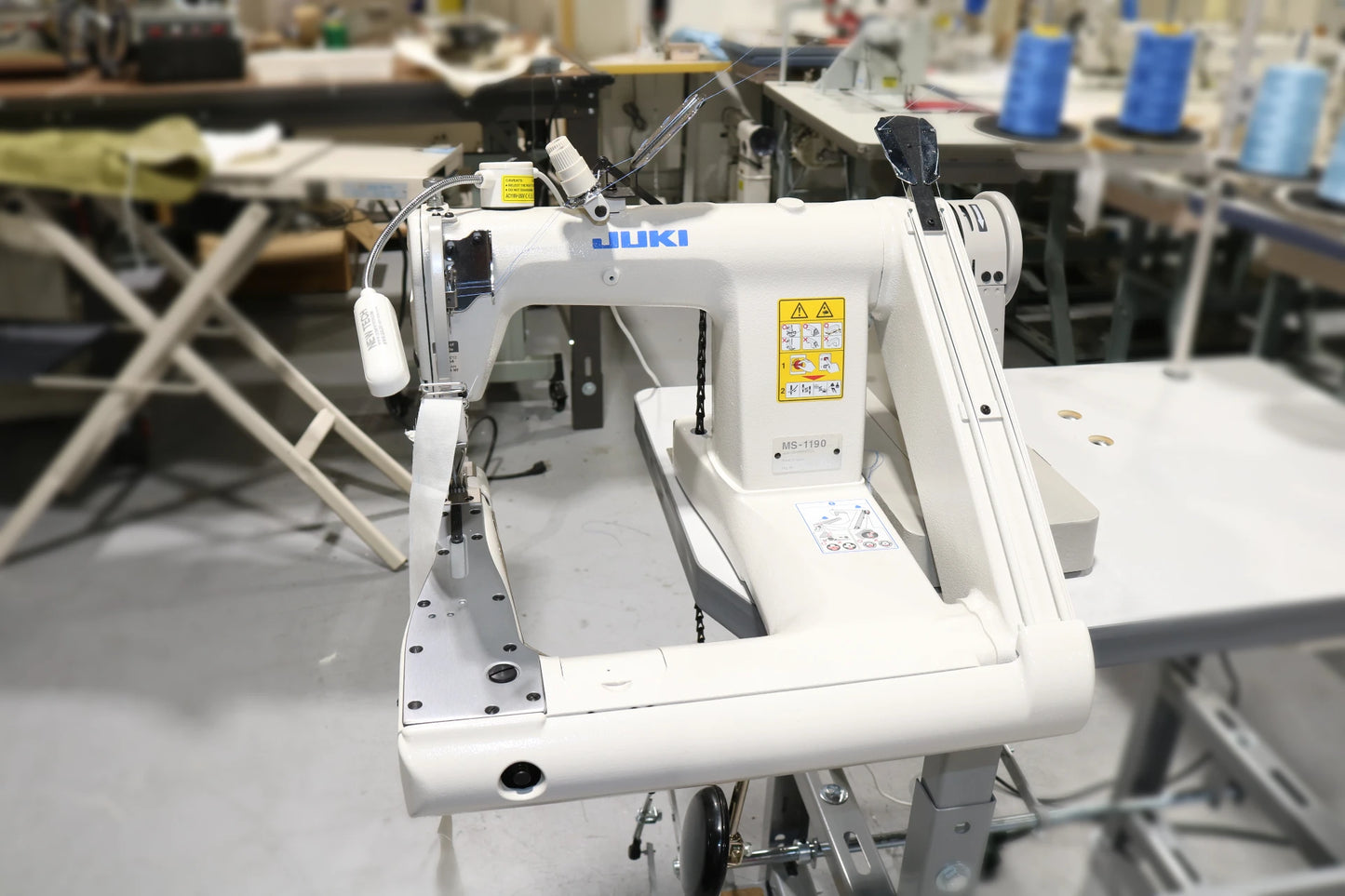 Juki MS-1190 High-Speed Feed-Off-The-Arm Double Chainstitch Industrial Sewing Machine