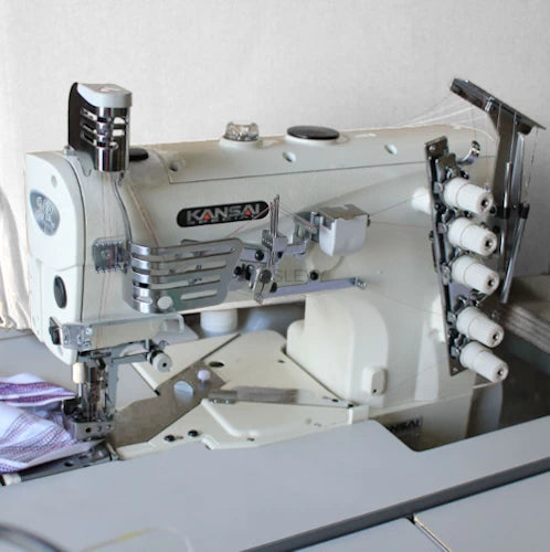 Kansai Special NR-9803GCC Cylinder Bed Cover Stitch Machine 3-Needle, High-Speed, Top and Bottom Cover Stitch