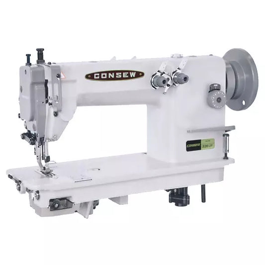 Consew 326S-UF High-Speed Heavy-Duty Chainstitch Machine – Single or Two Needle Tandem, Walking Foot with Table & Servo Motor
