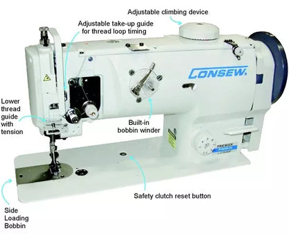 Consew Premier 1541S-CC Triple Feed Walking Foot Industrial Sewing Machine