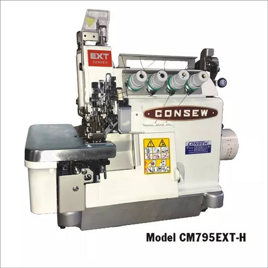 Consew CM795EXT-H Heavy-Duty High-Speed 5-Thread Overlock Industrial Sewing Machine