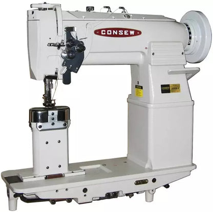 Consew 369RB-2 Heavy-Duty Twin-Needle Post Bed Industrial Sewing Machine with Angular Stitching