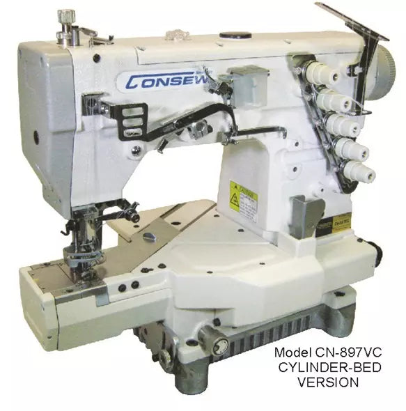 Consew CN-897VC V-Series High-Speed Cylinder-Bed Coverstitch Industrial Sewing Machine