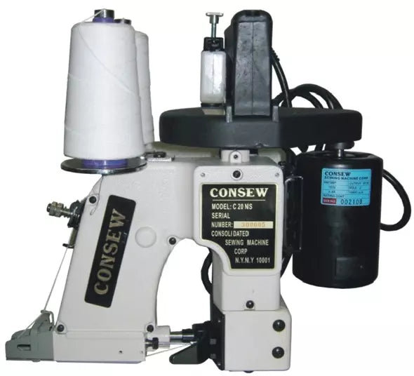 Consew C20NS Two-Thread Double-Needle Bag Closing Machine with Oil Lubrication System