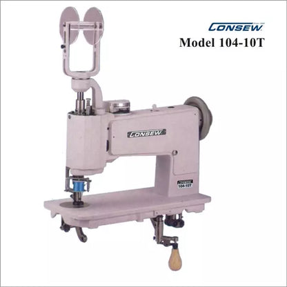 Consew 104-10 / 10T Moss/Drop Stich Attaching Tape Braiding Stitch Ray Stitch Industrial Sewing Machine With Table and Servo Motor