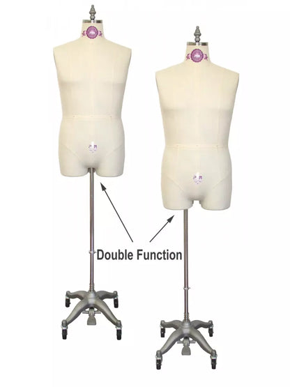 Industry Grade Mature Men Half Body Dress Form with Legs #PGM-607A