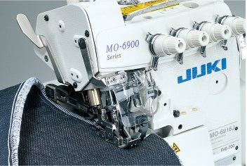 JUKI MO-6916J-FF6-700 5-Thread Top Feed Overlock Safety Stitch Industrial Serger With Table and Servo Motor