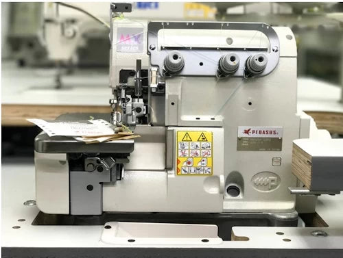 Pegasus MX5204-32R2/223L 1.5 Merrow High- Speed Turn Down Hemming Sewing Machine With Table and Servo Motor