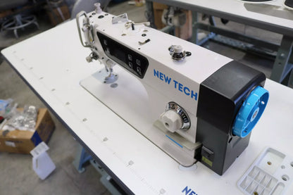 New-Tech GC-8700-D Direct-Drive High-Speed Single Needle Lockstitch Industrial Sewing Machine – Complete Set with Table & Integrated Servo Motor