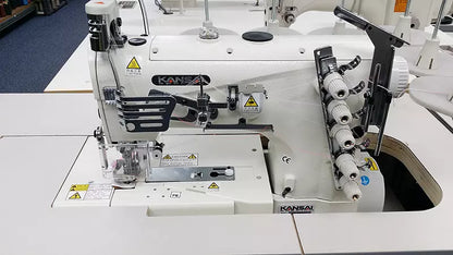 Kansai Special NW-8803GMG 3-Needle Top & Bottom Coverstitch Industrial Sewing Machine