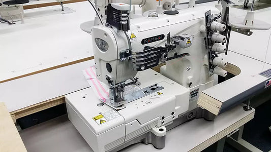 Kansai Special NW-8803GMG 3-Needle Top & Bottom Coverstitch Industrial Sewing Machine