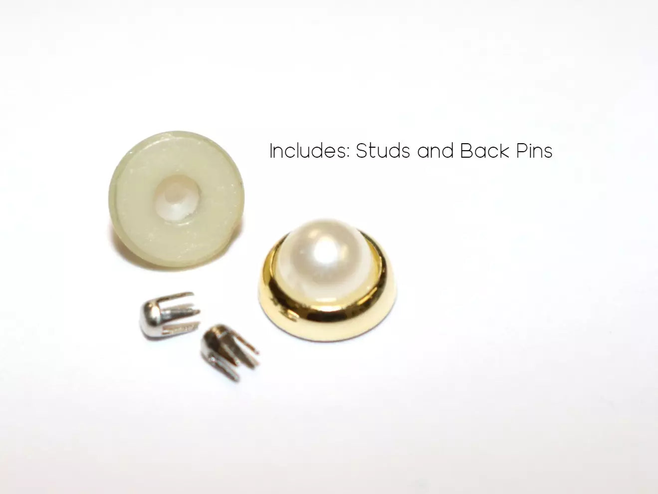 Pearl Studs With Back Pins
