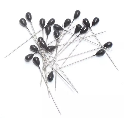 Teardrop Pearl Head Pins Natural Or Black- Pack Of 144