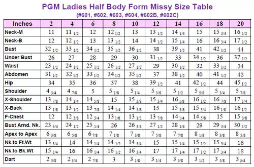 Professional Dressmaker Form with Hip #PGM-603