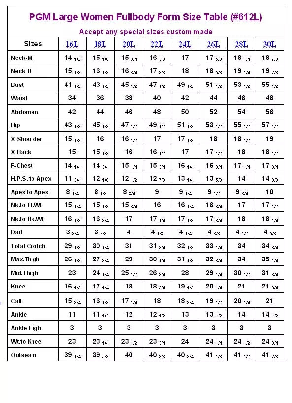 Industry Grade Large Women Plus Size Full Body Dress Form #PGM-612L