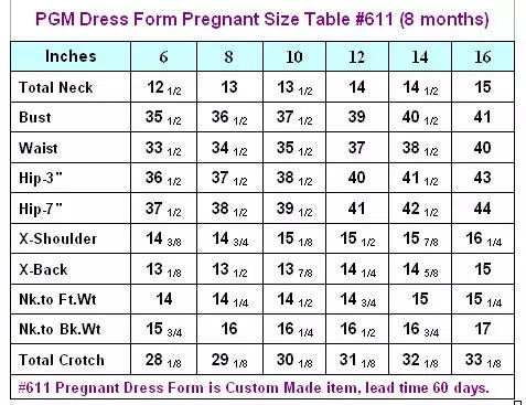 Pregnant Dress Form #PGM-611