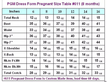 Pregnant Dress Form #PGM-611