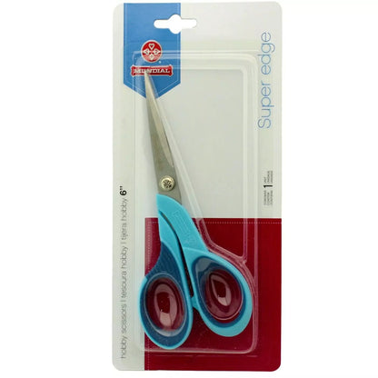 6" Blue Super Edge Hobby Scissors - Mundial