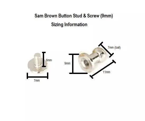Sam Browne Button Stud And Screw