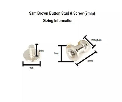 Sam Browne Button Stud And Screw