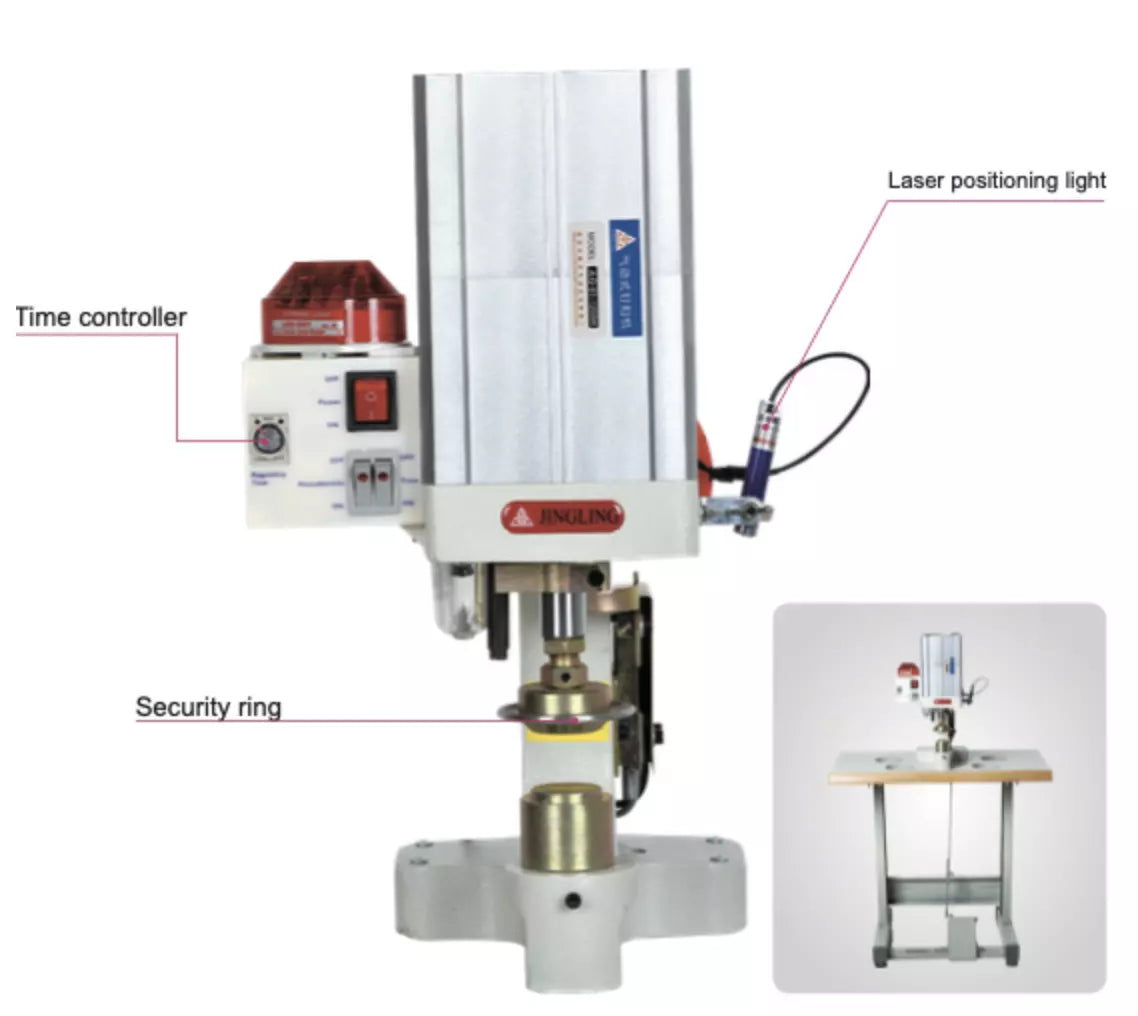 Pneumatic Curtain Grommet Attaching Machine Bundle With Servo Motor #JLQ-01-125SH
