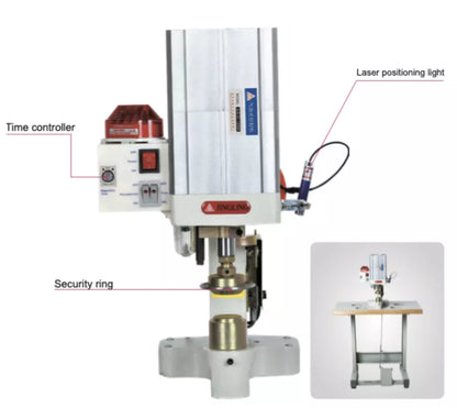 Pneumatic Curtain Grommet Attaching Machine Bundle With Servo Motor #JLQ-01-125SH