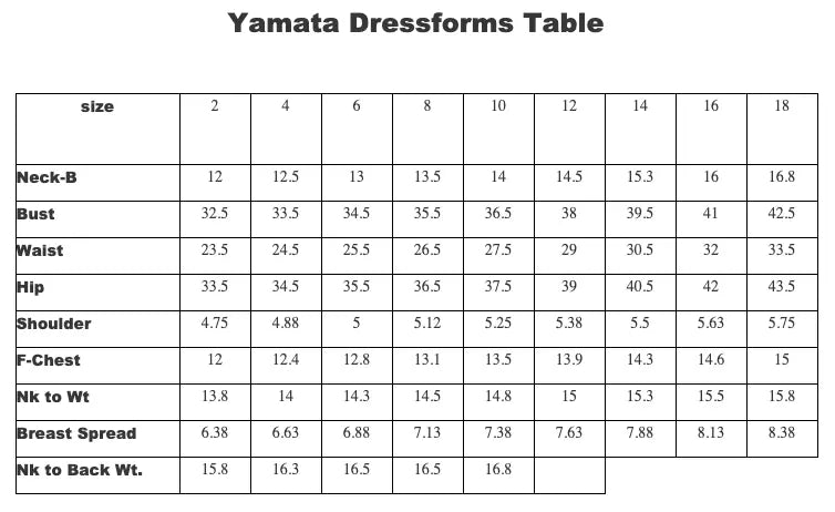Professional Dress Form Full Body With Collapsible Shoulders - Yamata Family Sew