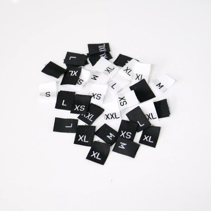 Woven Taffeta Garment Project Size Labels