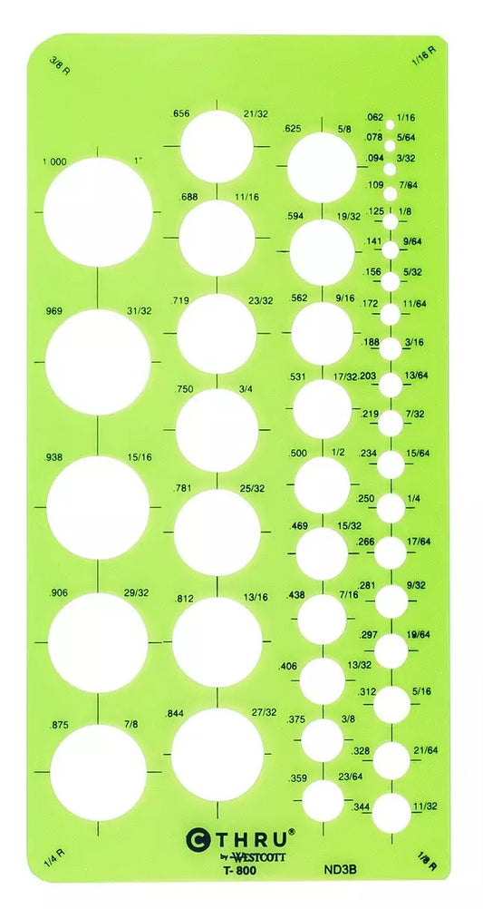 Westcott LetterCraft Circle Template Small