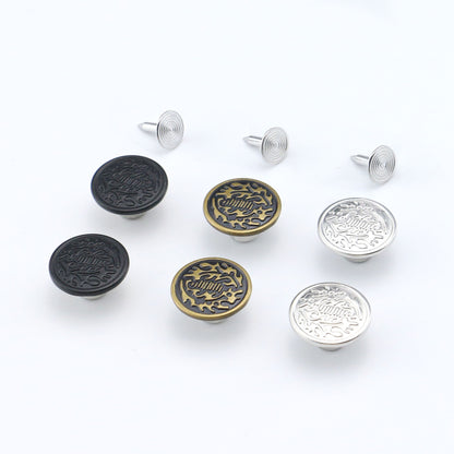 Rivets - Jean Button - Oak Leaf Design
