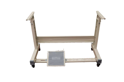 Adjustable T-Leg With Locking Caster Wheels Table Frame Assembly