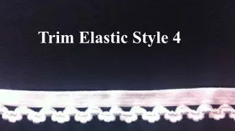 Decorative White Elastic Trim