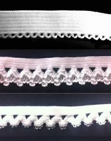Decorative White Elastic Trim