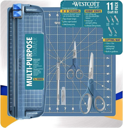 Westcott 11-Piece Precision Craft Tool Kit – Comprehensive Set for Cutting, Trimming & Scrapbooking